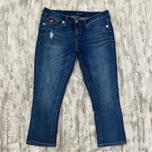 Seven 7 Distressed Jean Capris size 8